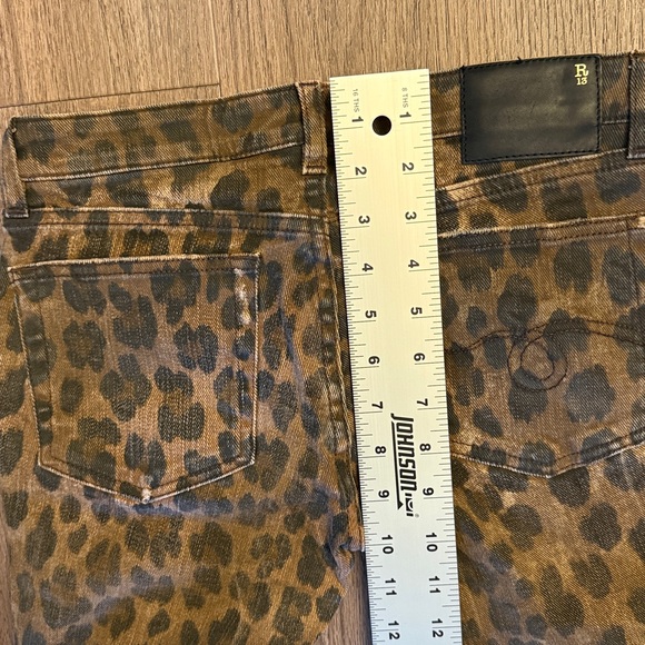 R13 Kate skinny Leopard Print Women Jeans 26